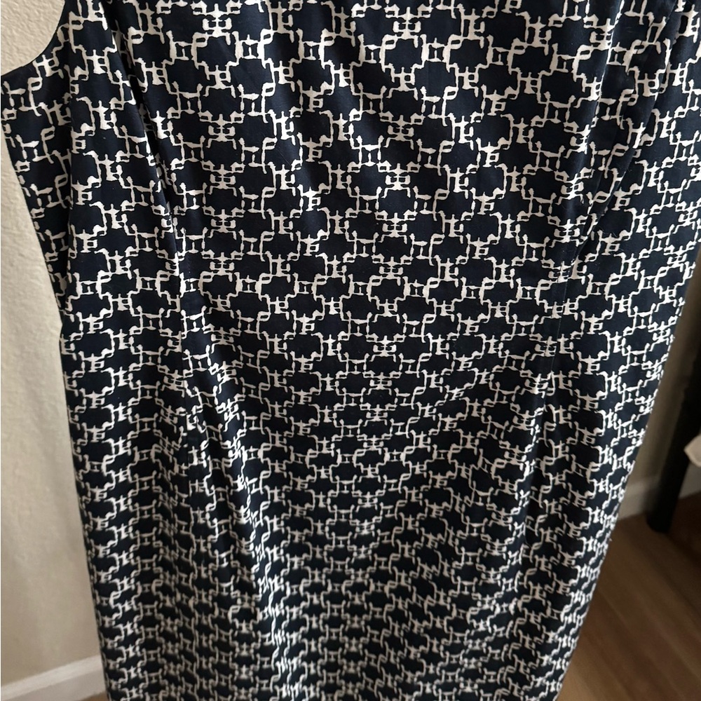 Jones New York Navy and Green Dress